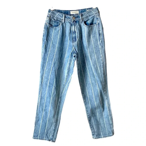 PACSUN Window Pane Striped High Rise Mom Jeans Straight Leg Cotton Denim Size 26 - Picture 4 of 10